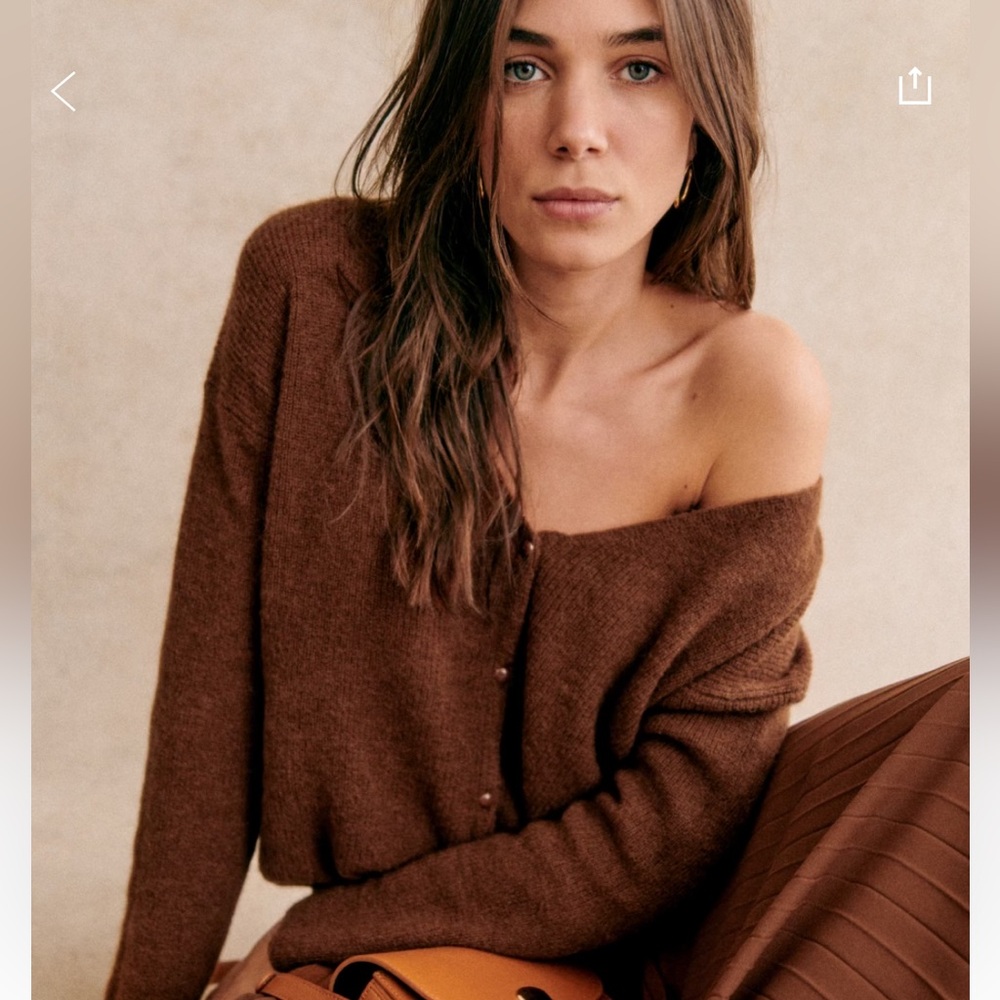 Brown Sezane cardigan SOLD OUT xxs perfect condition